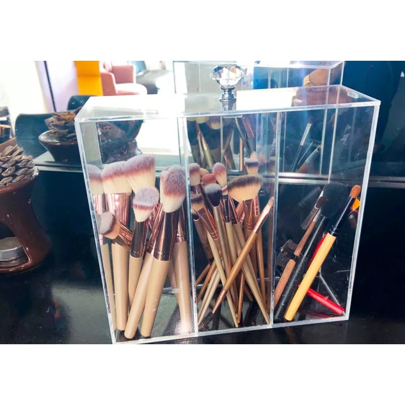 ACRI INNOVA Organizador De Acrílico Para Brochas De Maquillaje.