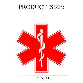 Medical Alert Stickers 3inch Medical Equipment Inside Stickers Handle with Care Labels for Medical Supplies （8 Pack）