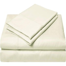 Giza-Egyptian-Dreams-Set-My-Sheet-&-Pillow, 100% Giza Egyptian Cotton Sheet Set |Queen Size, Ivory Color| 4-PC Sheet Set, Silky Satin Breathable Giza Cotton Sheets Set, 10 Inch Deep Pocket