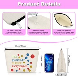 Pickleball Lover Gift Pickleball Makeup Bag Gift for Pickleball Mom Player Team Pickleball Coach Gift Cosmetic Bag Sports Gift for Women Her Pickleball Lover Inspirational Gift Pickleball Theme Gift