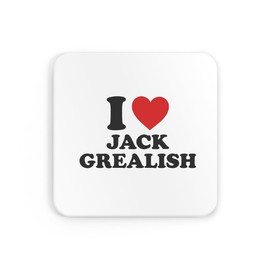 I love Jack Grealish coaster, drinks coaster, drinking coaster, tea, coffee, football, footy, football, soccer