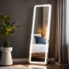 Not Available Floor Mirror with LED Light, 64" x 21"