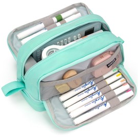 HLDIFENGGS Large Pencil Pouch, Special Preppy Aesthetic Pencil Case with Compartments, Pencil Bag Big for School Teens Office College Girl Boy Men Women Adult