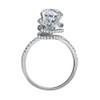2CT Rotate Style NSCD Simulate Diamond Engagement Ring Silver 925