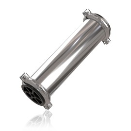 Max Water 4021 - Heavy Duty, Stainless Steel - Reverse Osmosis Commercial Membrane Housing 4" x 21"