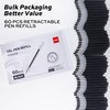 deli Gel Pen Refills, 60 Pcs Retractable Pen Refills Black