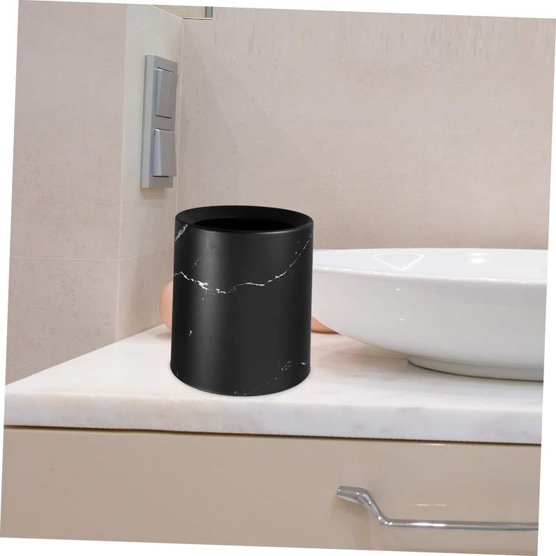 OFFSCH Office Tabletop Trash Bin Marble Garbage Bin Bathroom Bedroom