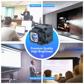 ZMSTLAMP for Epson ELPLP76 PowerLite Pro G6270W G6050W G6550WU G6750WU G6800 G6900WU G6970WU EB-G6900WU EB-G6970WU EB-G6550WU EB-G6570WU EB-G6450WU EB-G6050WNL Projector Replacement Lamp Bulb