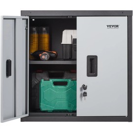 26\" Small Tool Chest Foldable Wall Cabinet Metal Garage Locker with 240 LBS Loading Capacity Adjustable Shelf Magnetic DoorDefault: Default
