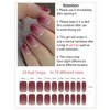 Semi Cured Gel Nail Strips, 20pcs Plum Ombre, Glitter, Gel