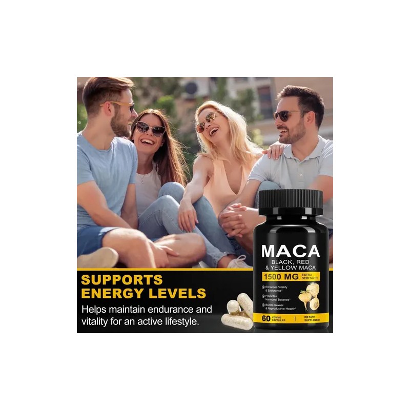 Daiasns Cápsulas Orgánicas Maca 1500 Mg 60 Veganas