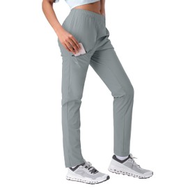 Lightweight Hiking Pants Elastic Waist Adjustable Jogger Travel Track Summer Petite Athletic Pants for Women 2024 Purple