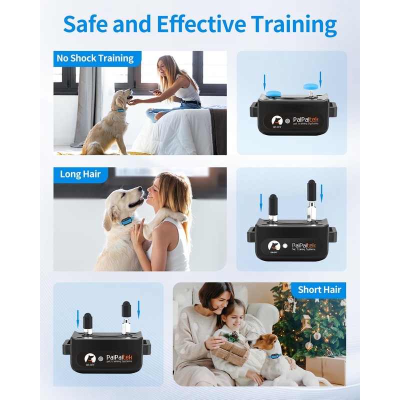 PaiPaitek Dog Bark Collar with Remote 3300ft Range - Automatic