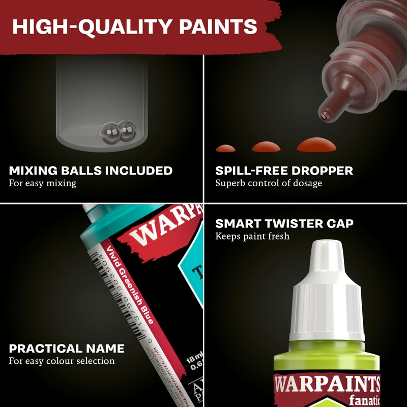 The Army Painter, Warpaints Fanatic Basilisk Red Single Acrylics Miniature