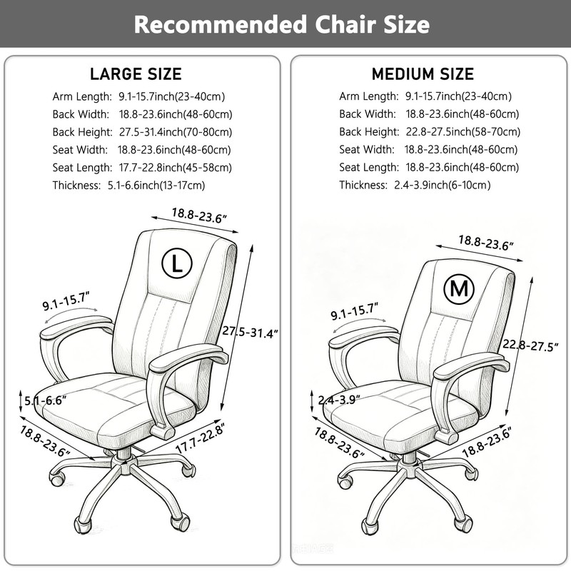 Melaluxe Office Chair Cover - Universal Stretch Desk Chair Cover,