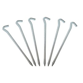 Treewalker Reinforced Non-Rust Steel 9.2in Camp Tent Stakes 12pcs and Bag Kit. Pegs for Tent, Rope, Shade and Camps