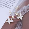 Cimenexe Bohemian Enamel Butterfly Jacket Earrings Gold Butterfly Earrings White