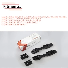RLB-HILON 1Pair Hood Latch Compatible with Kenworth T170 T270 T330 T370 T660, for Peterbilt 325 335 337 340 348 384 386 567 569 579, for Mack CH612 CH613, for Blue Bird Vision School Bus, Black Color