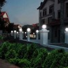 SOLUSTRE Round Ball Waterproof Solar Outdoor Column Lamp Villa Fence
