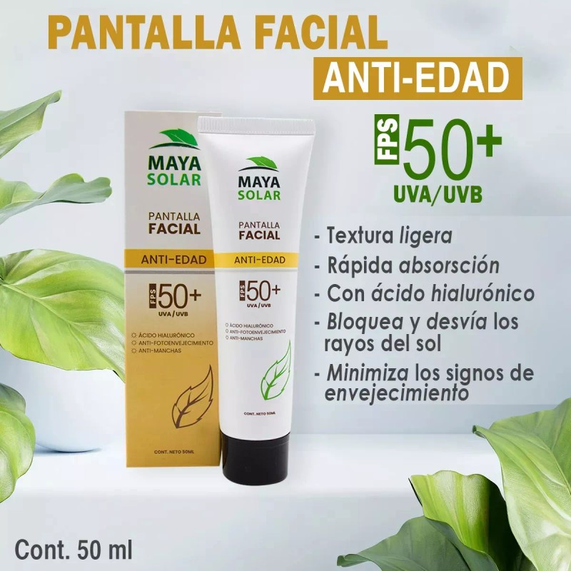 Maya Solar Protector Solar Facial Mineral Maya Solar Antiedad 50