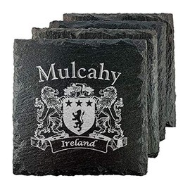 Mulcahy Irish Coat of Arms Slate Coasters - Set of 4
