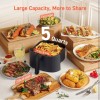 HOMEDAS Air Fryer Compact 5 Qt, Max 450F for Juicy