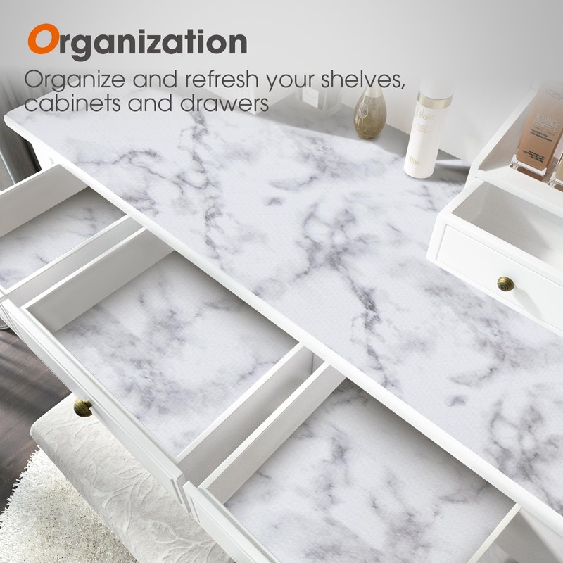 Beautysaid Shelf and Drawer Liner for Kitchen Cabinet, Non Adhesive