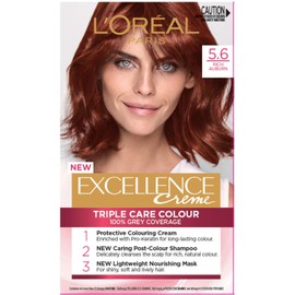 L'Oréal Paris Excellence Creme, 5.6 Rich Auburn (100 Percent Grey Coverage)