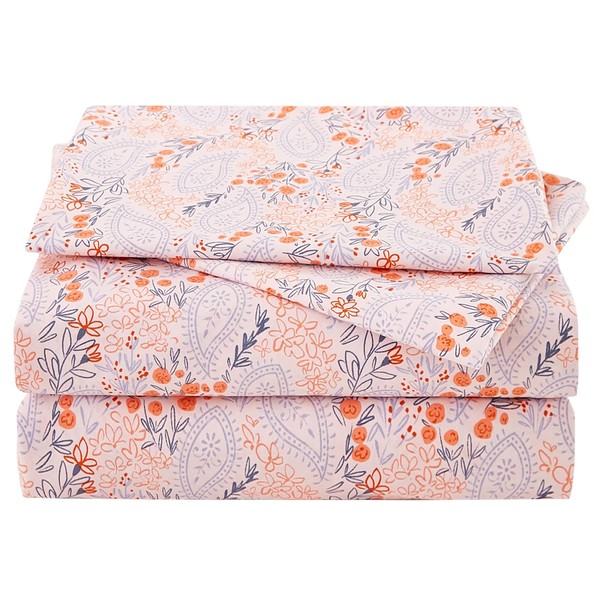 JSD Pink Paisley Floral Sheet Set Cal King, 4 Piece