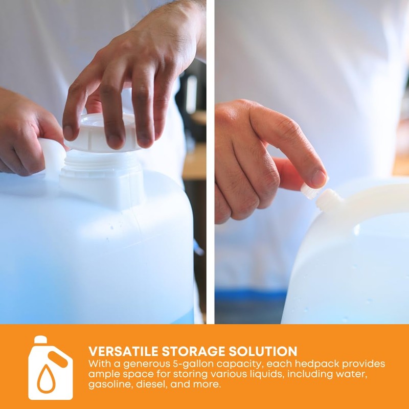 Hedpak Hedpak-5-Gal 5 Gallon Plastic Carboy with Handle-BPA Free &
