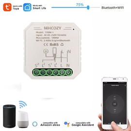 MHCOZY Smart WiFi Smart Rollladenschalter Relaismodul, Tuya Smart Life App Fernbedienung,prozentuale Timerfunktion,kompatibel mit Alexa Google Home