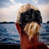 Ligas Para Cabello Scrunchies De Satén 40 Colores Negro