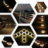 Solar Deck Lights Outdoor, Waterproof Solar Fence Lights, Stick on