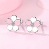 Silver Stud Earrings for Women Girls, Silver Flower Stud Earrings