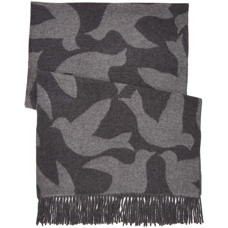 GANT Women's O2. Dove Scarf, Grey (Charcoal Melange), One Size