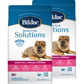 Bil-Jac Sensitive Solutions Dry Dog Food 6 lb Bag (2-Pack), Digestive & Immune Support, Chicken & Whitefish Recipe