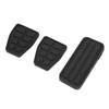 3pcs Clutch Brake Accelerator Pedal Pad Kit Rubber Black Flexible
