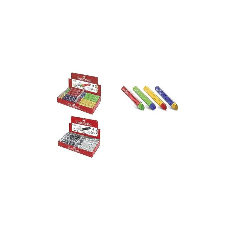 FABER-CASTELL Plastic Eraser TRI, Assorted Colours