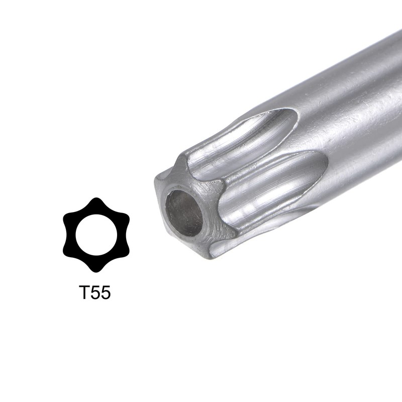 sourcing map T55 Tamper Proof Torx Star Key Bit Wrench