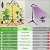 LBW Grow Light with Stand, Tri-Head LED Plant Light for