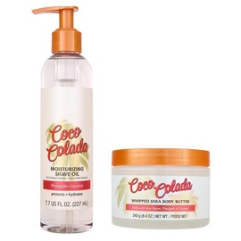 T H Coco Colada Moisturizing Shave Oil, 7.7 fl oz, Whipped Shea Body Butter, 8.4 oz Holiday Gift Set!