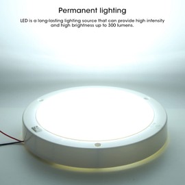 MUNEFE 12V Round Led Panel Light, LED Downlight, LED Boat Lamp, Suitable for Caravans, Rvs, Yachts, Ships, Etc (Cool White)