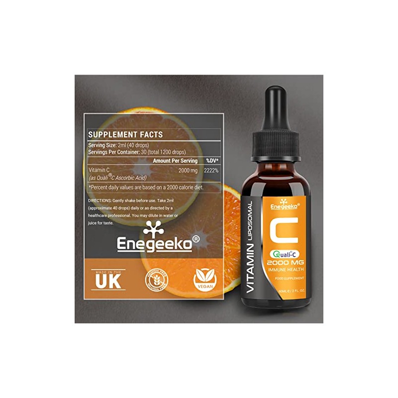 Liposomal Vitamin C Liquid 2000mg – High Absorption Vegan Formula