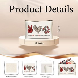 DHQH Cheerleader Gifts for Women, Cheer Tote Bag for Birthday Christmas, Mothers Day Gifts for Her, Sports Party Favor Reusable Grocery Bag for Cheerleaders