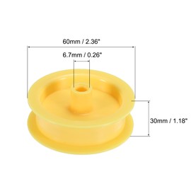 MECCANIXITY WE12X83 Dryer Pulley Idler Replacement Yellow for Dryer AP2043227, WE12X0083 Pack of 2