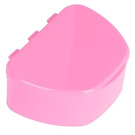 Dental Grade Trapezoid Denture Bath Case by VASTMED | Denture Cleaner Cup for Artificial Teeth & Aligners | Mouth Guard, Night Guard, Gum Shields, Retainer for Travel, Home Office (Mix Color)