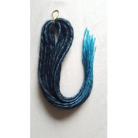 Elysee Star Dreads Black Light Blue Transitional Dreadlocks Double Ended Synthetic Dread
