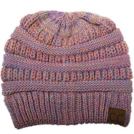 C.C Exclusives Cable Knit Beanie - Thick, Soft & Warm Chunky Beanie Hats (Sunset Mix)