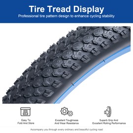 FengCan 18 x 1.95 (53-355) Bike Tire 18 inch Bicycle tire Suitable for 18x1.95 18x2.0 Kids/City/Road Folding Replacement Bike Tire (Single)