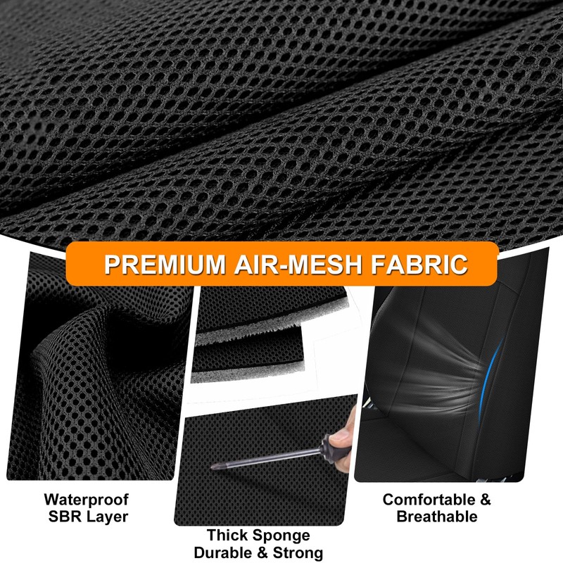 Kistrba Front Bucket Seat Covers Compatible with 2013-2020 Dodge Ram